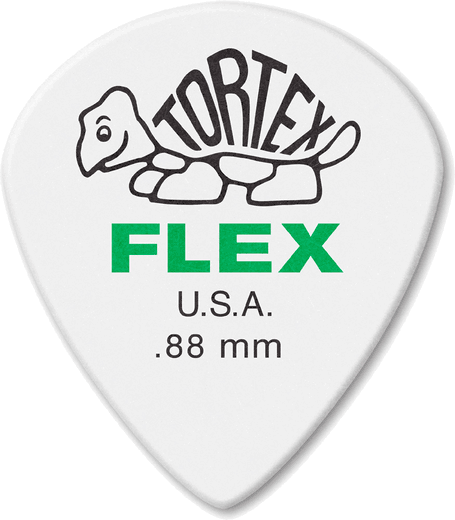 Dunlop Tortex Flex Jazz III XL Guitar Picks 466 Green .88mm 12 Pack