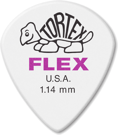 Dunlop Tortex Flex Jazz III XL Guitar Picks 466 Purple 1.14mm 12 Pack