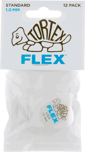 Dunlop Tortex Flex Standard Guitar Picks 428 Blue 1.00mm 12 Pack
