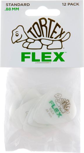 Dunlop Tortex Flex Standard Guitar Picks 428 Green .88mm 12 Pack