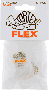 Dunlop Tortex Flex Standard Guitar Picks 428 Orange .60mm 12 Pack
