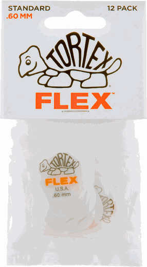 Dunlop Tortex Flex Standard Guitar Picks 428 Orange .60mm 12 Pack