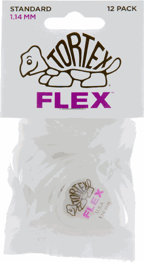 Dunlop Tortex Flex Standard Guitar Picks 428 Purple 1.14mm 12 Pack