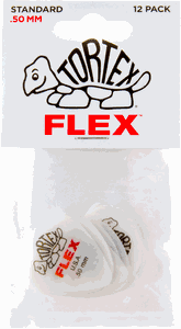 Dunlop Tortex Flex Standard Guitar Picks 428 Red .50mm 12 Pack