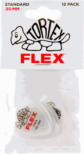 Dunlop Tortex Flex Standard Guitar Picks 428 Red .50mm 12 Pack