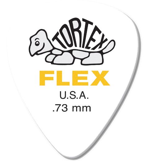 Dunlop Tortex Flex Standard Guitar Picks 428 Yellow .73mm 72 Refill Bag