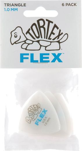 Dunlop Tortex Flex Triangle Guitar Picks 456 Blue 1.00mm 6 Pack