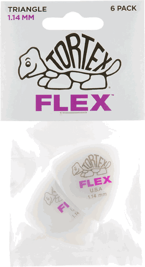 Dunlop Tortex Flex Triangle Guitar Picks 456 Purple 1.14mm 6 Pack