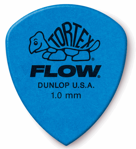 Dunlop Tortex Flow Standard Guitar Picks 558 Blue 1.00mm 72 Refill Bag