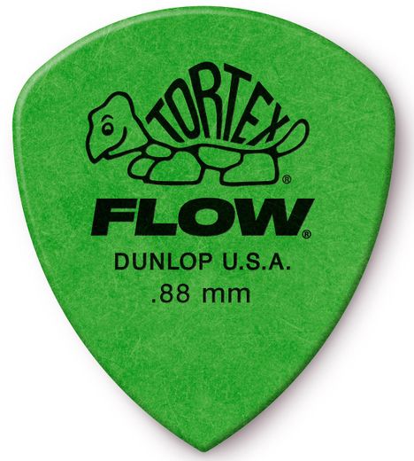 Dunlop Tortex Flow Standard Guitar Picks 558 Green .88mm 72 Refill Bag