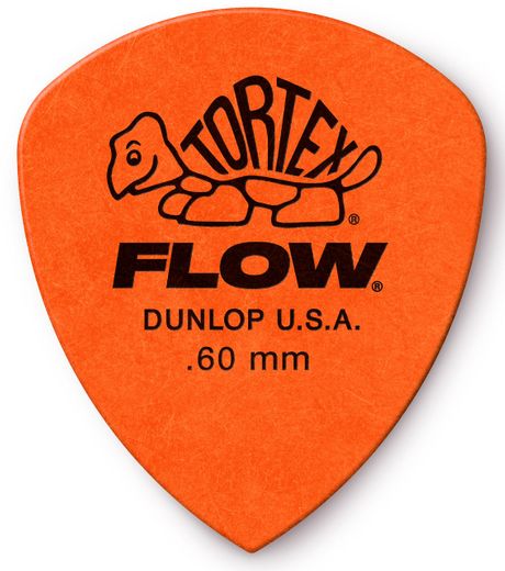 Dunlop Tortex Flow Standard Guitar Picks 558 Orange .60mm 72 Refill Bag