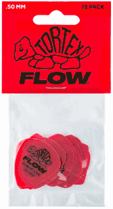 Dunlop Tortex Flow Standard Guitar Picks 558 Red .50mm 12 Pack