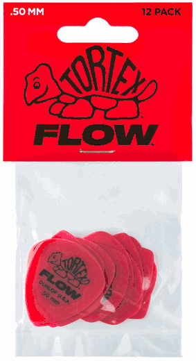 Dunlop Tortex Flow Standard Guitar Picks 558 Red .50mm 12 Pack