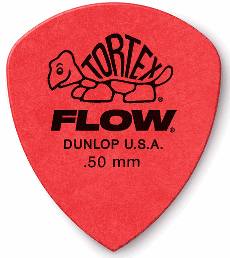Dunlop Tortex Flow Standard Guitar Picks 558 Red .50mm 72 Refill Bag