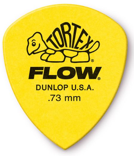 Dunlop Tortex Flow Standard Guitar Picks 558 Yellow .73mm 72 Refill Bag