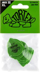 Dunlop Tortex Jazz III XL Guitar Picks 498 Green .88mm 12 Pack