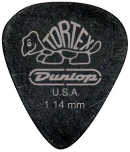 Dunlop Tortex Pitch Black Standard Guitar Picks 488 PB Std 1.14mm 72 Refill Bag