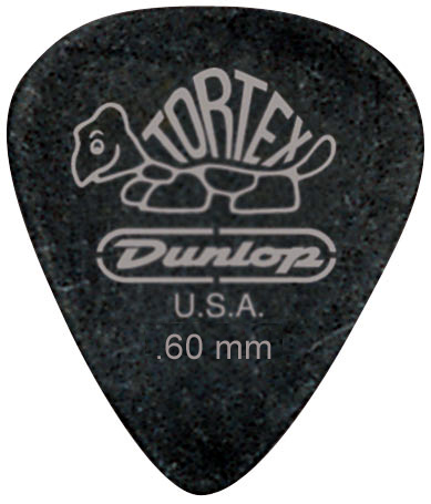 Dunlop Tortex Pitch Black Standard Guitar Picks 488 PB Std .60mm 72 Refill Bag