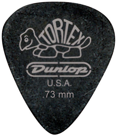 Dunlop Tortex Pitch Black Standard Guitar Picks 488 PB Std .73mm 72 Refill Bag