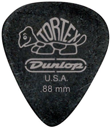 Dunlop Tortex Pitch Black Standard Guitar Picks 488 PB Std .88mm 72 Refill Bag