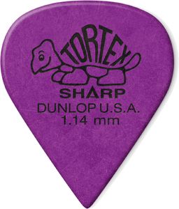 Dunlop Tortex Sharp Guitar Picks 412 Purple 1.14mm 72 Refill Bag