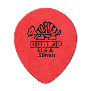 Dunlop Tortex Teardrop Guitar Picks Refill Bag - 72 Picks 413R.50 Red .50mm