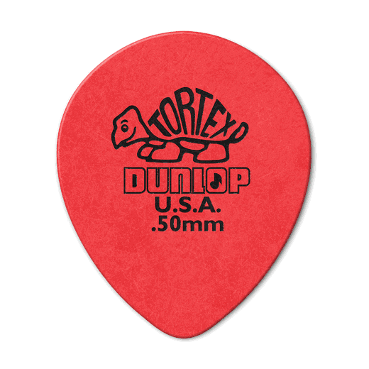 Dunlop Tortex Teardrop Guitar Picks Refill Bag - 72 Picks 413R.50 Red .50mm