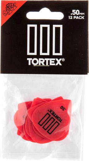 Dunlop Tortex TIII Guitar Picks 462 Red .50mm 12 Pack