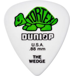 Dunlop Tortex Wedge Guitar Picks 424 Green .88mm 12 Pack