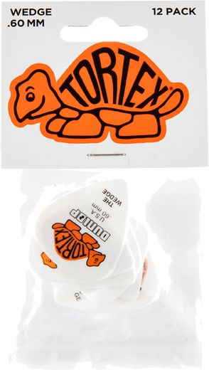 Dunlop Tortex Wedge Guitar Picks 424 Orange .60mm 72 Refill Bag