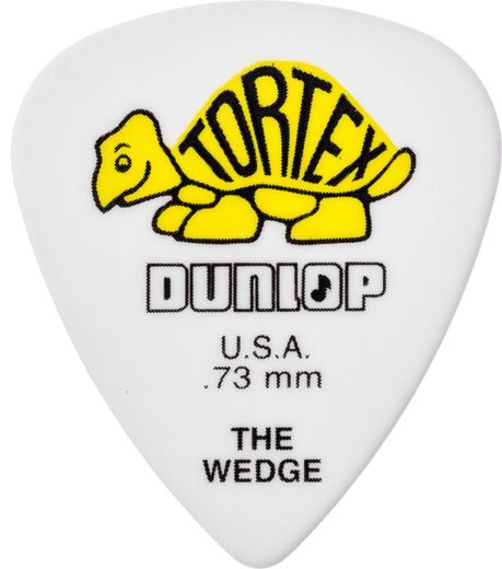 Dunlop Tortex Wedge Guitar Picks 424 Yellow .73mm 12 Pack