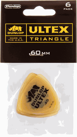 Dunlop Ultex Rounded Triangle Guitar Picks 426 Ultex Tri .60mm 6 Pack