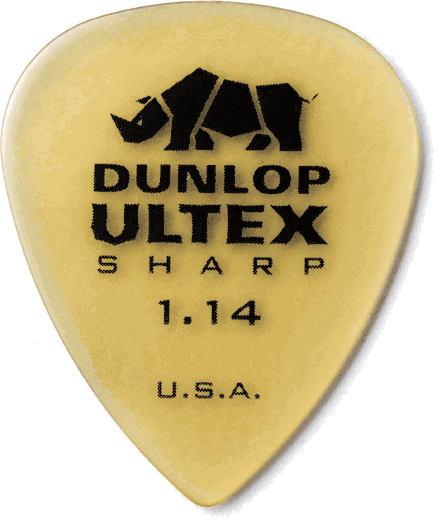 Dunlop Ultex Sharp Guitar Picks 433 Ultex Sharp 1.14 mm 72 Refill Bag