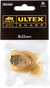 Dunlop Ultex Sharp Guitar Picks 433 Ultex Sharp 2.0 mm 6 Pack