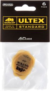 Dunlop Ultex Standard Guitar Picks 421 Ultex Std .60 mm 6 Pack