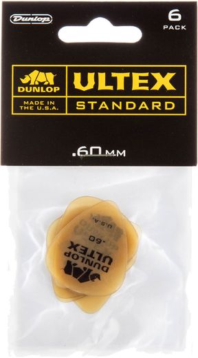 Dunlop Ultex Standard Guitar Picks 421 Ultex Std .60 mm 6 Pack