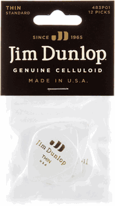 Dunlop White Celluloid Standard Guitar Picks
