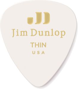 Dunlop White Celluloid Standard Guitar Picks Thin 72 Refill Bag