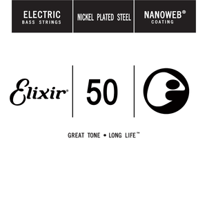 Elixir Anti-Rust Nanoweb Coated Electric Bass Single Strings 15350 .050