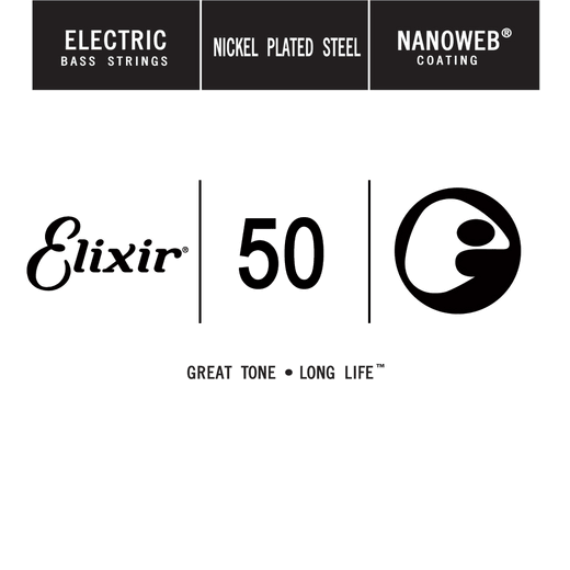 Elixir Anti-Rust Nanoweb Coated Electric Bass Single Strings 15350 .050