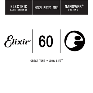 Elixir Anti-Rust Nanoweb Coated Electric Bass Single Strings 15360 .060