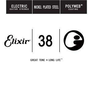 Elixir Anti-Rust Polyweb Coated Single Electric Guitar Strings 13238 38