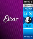 Elixir Polyweb Coated 80/20 Bronze Acoustic Guitar Strings 11050 Light 12-53