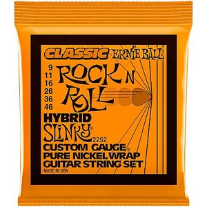 Ernie Ball Classic Pure Nickel Slinky Electric Guitar Strings 2252 Hybrid Slinky 9-46