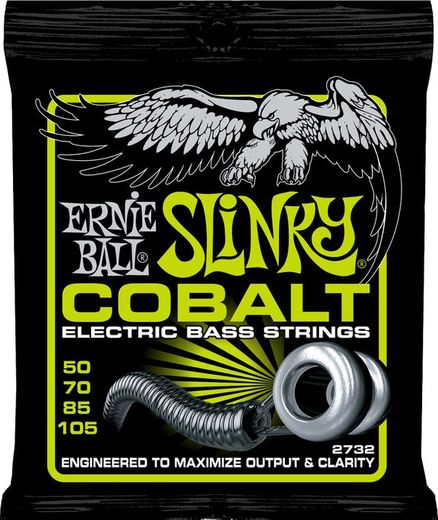 Ernie Ball Cobalt Slinky Electric Bass Guitar Strings 2732 Regular Slinky 50-105