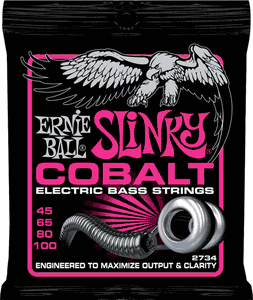 Ernie Ball Cobalt Slinky Electric Bass Guitar Strings 2734 Super Slinky 45-100