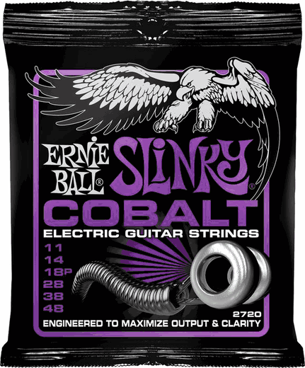Ernie Ball Cobalt Slinky Electric Guitar Strings 2720 Power Slinky 11-48
