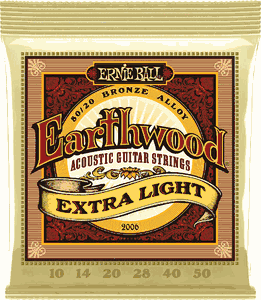 Ernie Ball Earthwood 80/20 Bronze Acoustic Guitar Strings 2006 Extra Light 10-50