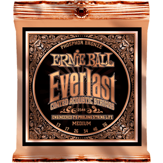 Ernie Ball Everlast Coated Phosphor Bronze Acoustic Guitar Strings 2544 Medium 13-56
