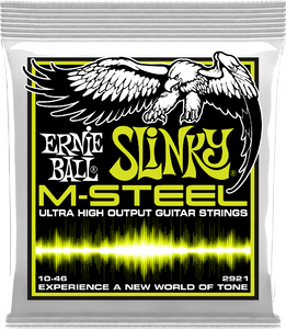 Ernie Ball M-Steel Slinky Electric Guitar Strings 2921 Regular Slinky 10-46